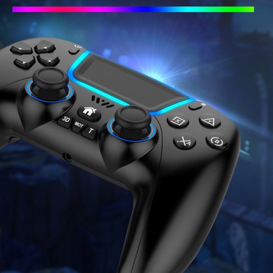 P03 Wireless Bluetooth Game Controller Gamepad With RGB Light Touchpad Back Key Support 3D Joystick Turbo for PS3 PS5 for PS4 Android HID Apple MFI for Nintendo Switch
