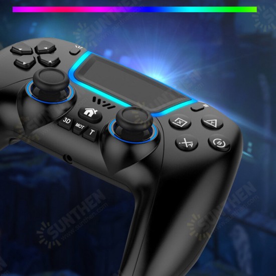 P03 Wireless Bluetooth Game Controller Gamepad With RGB Light Touchpad Back Key Support 3D Joystick Turbo for PS3 PS5 for PS4 Android HID Apple MFI for Nintendo Switch