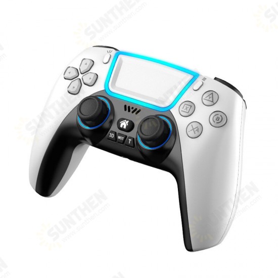 P03 Wireless Bluetooth Game Controller Gamepad With RGB Light Touchpad Back Key Support 3D Joystick Turbo for PS3 PS5 for PS4 Android HID Apple MFI for Nintendo Switch