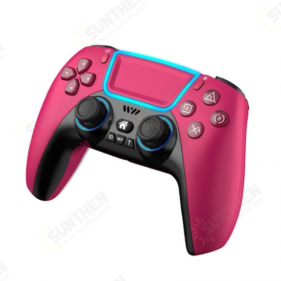 P03 Wireless Bluetooth Game Controller Gamepad With RGB Light Touchpad Back Key Support 3D Joystick Turbo for PS3 PS5 for PS4 Android HID Apple MFI for Nintendo Switch