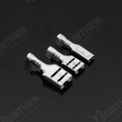 100Pcs Silver Crimp Terminals with Silicone Case Female Spade Quick Connector Terminal for Arcade Chain Cable 100Pcs Silver Crimp Terminals with Silicone Case Female Spade Quick Connector Terminal for Arcade Chain Cable