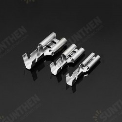 100Pcs Silver Crimp Terminals with Silicone Case Female Spade Quick Connector Terminal for Arcade Chain Cable 100Pcs Silver Crimp Terminals with Silicone Case Female Spade Quick Connector Terminal for Arcade Chain Cable