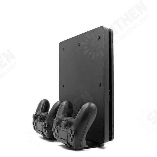 2-in-1 Upright Wireless Game Controllers Charging Station Charging Stand for PS4 Pro PS4 Slim Gamepads