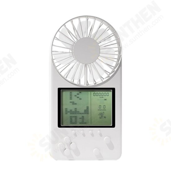 26 Games Video Console Third Gear Mini USB Fan Retro Handheld Game Player Summer Portable Fan