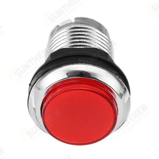 33MM Electroplated Red Blue Yellow White LED Push Button for Arcade Game Console Controller DIY