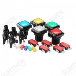 33x33MM Square LED Push Button for Arcade Game Console Controller DIY 33x33MM Square LED Push Button for Arcade Game Console Controller DIY