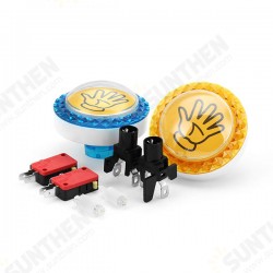 60MM Yellow White Hand LED Push Button for Arcade Game Console Controller DIY Replacement 60MM Yellow White Hand LED Push Button for Arcade Game Console Controller DIY Replacement