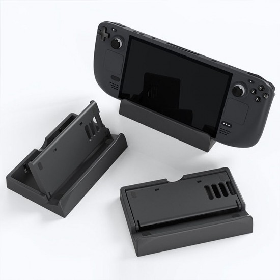 Adjustable Cooling Base Stand for Steam Deck Game Console Portable Non-slip Bracket with Cooling Hole for Switch Phone Tablet