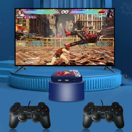 Arcade Box Video Game Console PS1 DC Naomi 64GB Classic Retro 33000+ Games Super Console 4K HD Display with Game Controller Gamepad on TV Projector Monitor