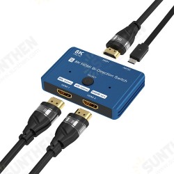 HD 8K 60Hz 4K 120Hz HDMI Bi-direction Switch Adapter 2 In 1 Out 1 In 2 Out HDMI Converter Splitter For PS4 for Nintendo Switch Game Console HD 8K 60Hz 4K 120Hz HDMI Bi-direction Switch Adapter 2 In 1 Out 1 In 2 Out HDMI Converter Splitter For PS4 for Nintendo Switch Game Console