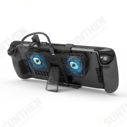 Cooling Fan with Bracket for Steam Deck Game Console Dual Heat Dissipation Cooler Fan with Three Diverse Wind Mode for Nintendo Switch OLED Cooling Fan with Bracket for Steam Deck Game Console Dual Heat Dissipation Cooler Fan with Three Diverse Wind Mode for Nintendo Switch OLED