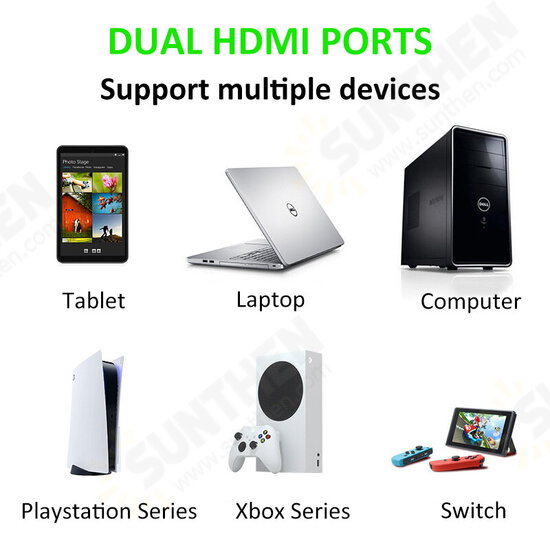 G-STORY 12.5 Inch 4K HDR Portable Game Monitor IPS Screen for Xbox Series S with 3D Stereo 2 HDMI 2pcs Earphone Ports Remote Control Support Switch Game Mode