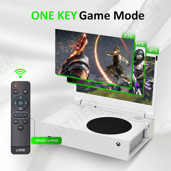 G-STORY 12.5 Inch 4K HDR Portable Game Monitor IPS Screen for Xbox Series S with 3D Stereo 2 HDMI 2pcs Earphone Ports Remote Control Support Switch Game Mode