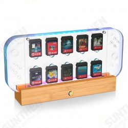 Game Card Case for Nintendo Switch Acrylic Transparent Magnetic Hard Shell Cover Case Box with RGB Light Display Stand 10pcs Card Slot Game Card Case for Nintendo Switch Acrylic Transparent Magnetic Hard Shell Cover Case Box with RGB Light Display Stand 10pcs Card Slot