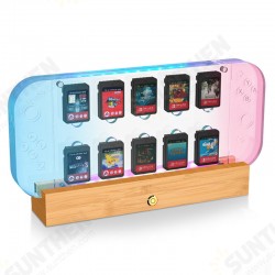 Game Card Case for Nintendo Switch Acrylic Transparent Magnetic Hard Shell Cover Case Box with RGB Light Display Stand 10pcs Card Slot Game Card Case for Nintendo Switch Acrylic Transparent Magnetic Hard Shell Cover Case Box with RGB Light Display Stand 10pcs Card Slot