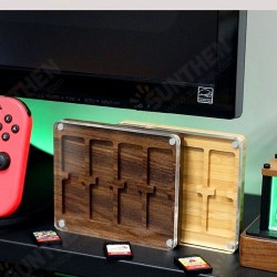 8 Slots Magnetic Transparent Wooden Game Card Case Holder Box for Nintendo Switch for NS OLED NS Cards Storage Case 8 Slots Magnetic Transparent Wooden Game Card Case Holder Box for Nintendo Switch for NS OLED NS Cards Storage Case