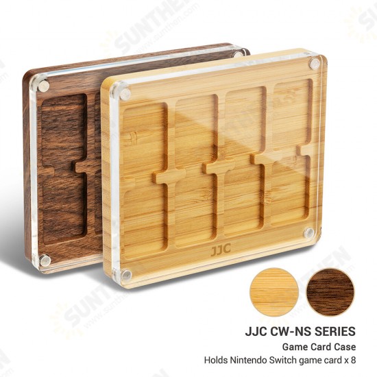 8 Slots Magnetic Transparent Wooden Game Card Case Holder Box for Nintendo Switch for NS OLED NS Cards Storage Case