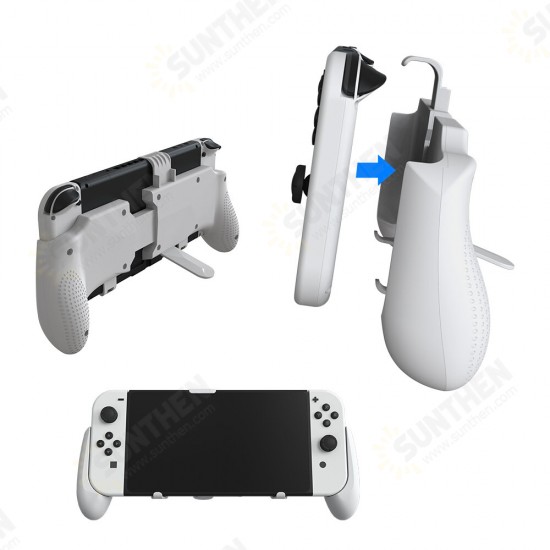 3 in 1 Gamepad Protective Shell Case Cover Retractable Detachable Bracket Holder for Nintendo Switch OLED Switch Lite Switch