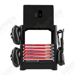 Durable Multi-Functional Large Capacity Storage Stand Bracket for Nintendo Switch Disc Support Switch Mainframe Rack Dish Rack Gamepad Durable Multi-Functional Large Capacity Storage Stand Bracket for Nintendo Switch Disc Support Switch Mainframe Rack Dish Rack Gamepad