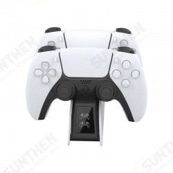P5-022 PS5 Wireless Controller Dual Charging Base Contact Socket Charger Charging Dock For PS5 Game Controller with LED Light P5-022 PS5 Wireless Controller Dual Charging Base Contact Socket Charger Charging Dock For PS5 Game Controller with LED Light