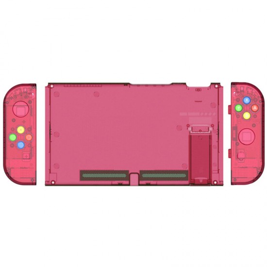 DIY Protective Case Transparent Shell for Nintendo Switch Replacement Housing Shell Purple Case Set for NS Game Console Joycon