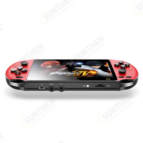 X12 Pro Handheld Game Console 8GB 2000+ Games 5.1 inch HD Color LCD Screen Video Retro Portable Game Player TV Output