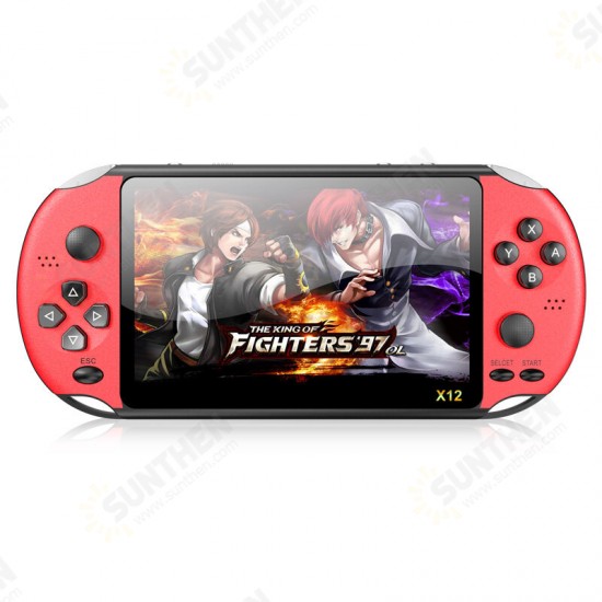 X12 Pro Handheld Game Console 8GB 2000+ Games 5.1 inch HD Color LCD Screen Video Retro Portable Game Player TV Output