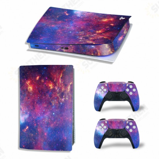 Printed Skin Stickers Anti-scratch Dustproof Decal Cover for PlayStation 5 PS5 Digital Edition Game Console Printed Skin Stickers Anti-scratch Dustproof Decal Cover for PlayStation 5 PS5 Digital Edition Game Console