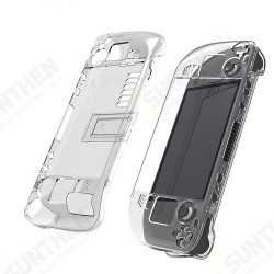 Protective Cover Shell for Steam Deck Ergonomic Crystal Clear PC Case for Game Console with Stand Protection Case Protective Cover Shell for Steam Deck Ergonomic Crystal Clear PC Case for Game Console with Stand Protection Case