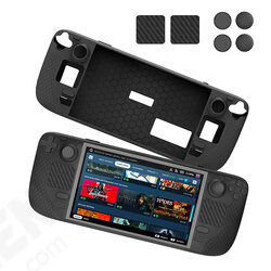 Protective Kit for Steam Deck Soft Silicon Protection Case with Rocker Cap Trackpad Stickers Game Console Accessory Kit for Steamdeck Protective Kit for Steam Deck Soft Silicon Protection Case with Rocker Cap Trackpad Stickers Game Console Accessory Kit for Steamdeck