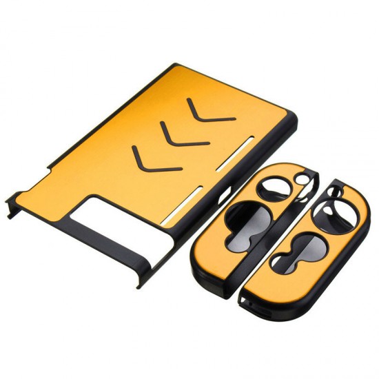 Protective PC Shell for Nintendo Switch Game Console JoyPad Anti-drop Anti-scratch Aluminum Sheet Case Cover