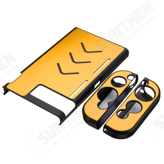 Protective PC Shell for Nintendo Switch Game Console JoyPad Anti-drop Anti-scratch Aluminum Sheet Case Cover