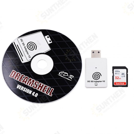 SD TF Memory Card Reader Adapter Converter V2 with DreamShell Boot Loader CD for SEGA Dreamcast Dreamshell V4.0