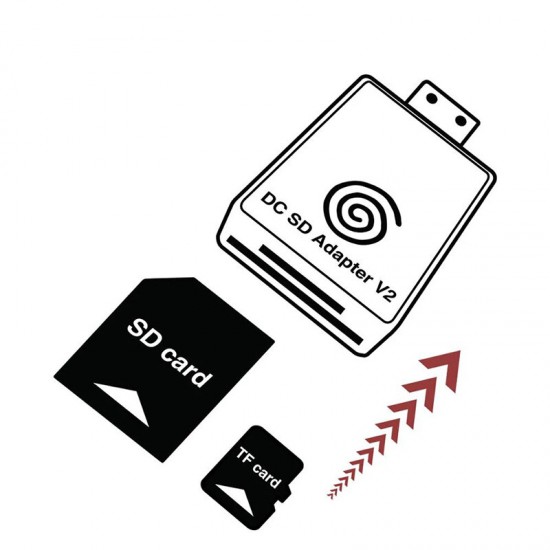 SD TF Memory Card Reader Adapter Converter V2 with DreamShell Boot Loader CD for SEGA Dreamcast Dreamshell V4.0