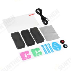 PG-SL001 9-in-1 Set Storage Bag Game Card Box for Switch Lite Console Cleaning Tempered Film Rocker Cap Type-C Charging Cable PG-SL001 9-in-1 Set Storage Bag Game Card Box for Switch Lite Console Cleaning Tempered Film Rocker Cap Type-C Charging Cable