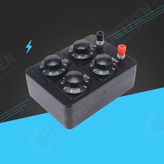 0-9999 Ohm Simple Resistance Box Precision Variable Decade Resistor Teaching Instrument