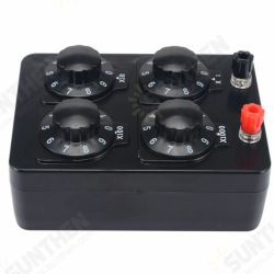 0-9999 Ohm Simple Resistance Box Precision Variable Decade Resistor Teaching Instrument 0-9999 Ohm Simple Resistance Box Precision Variable Decade Resistor Teaching Instrument