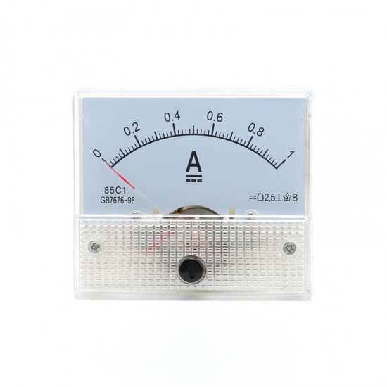 1PCS 85C1-A 3A 5A 10A 20A 30A100A DC Analog Meter Panel AMP Current Ammeter Gauge