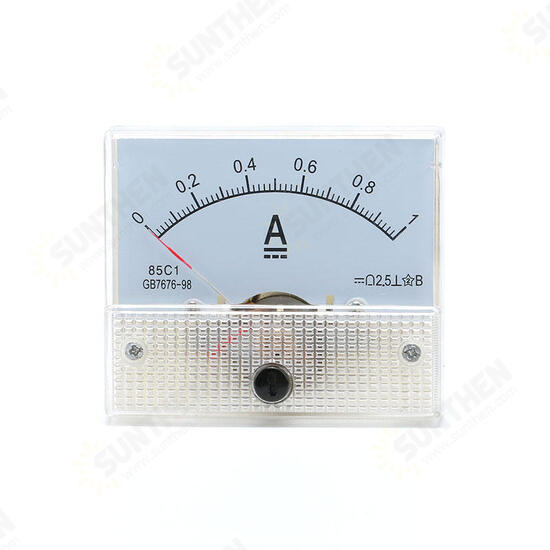 1PCS 85C1-A 3A 5A 10A 20A 30A100A DC Analog Meter Panel AMP Current Ammeter Gauge