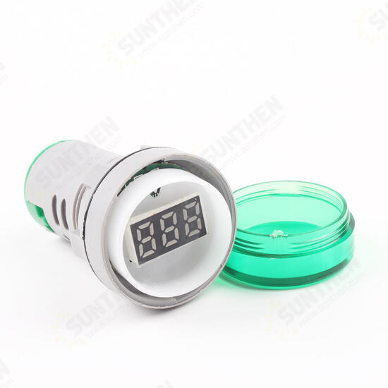 22MM AD16 AD16-22DSV type 110V 220V AC 60-500V Mini Voltage Meter LED Digital Display AC Voltmeter Indicator Light/Pilot Lamp