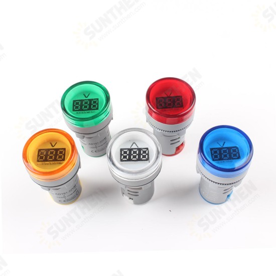 22MM AD16 AD16-22DSV type 110V 220V AC 60-500V Mini Voltage Meter LED Digital Display AC Voltmeter Indicator Light/Pilot Lamp