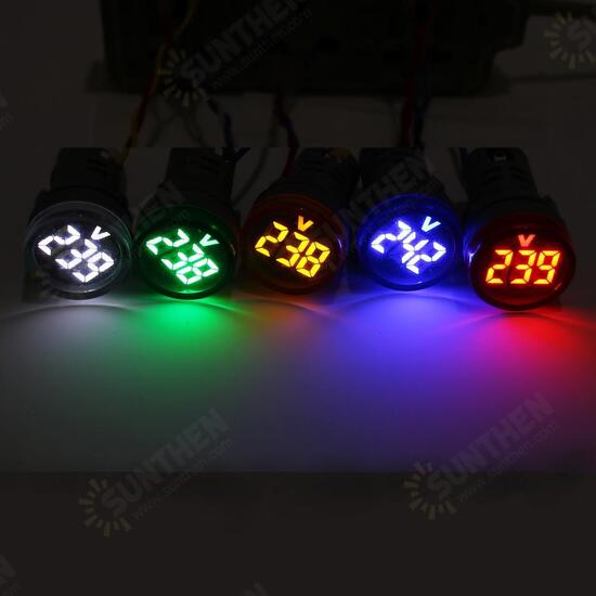 22MM AD16 AD16-22DSV type 110V 220V AC 60-500V Mini Voltage Meter LED Digital Display AC Voltmeter Indicator Light/Pilot Lamp 22MM AD16 AD16-22DSV type 110V 220V AC 60-500V Mini Voltage Meter LED Digital Display AC Voltmeter Indicator Light/Pilot Lamp