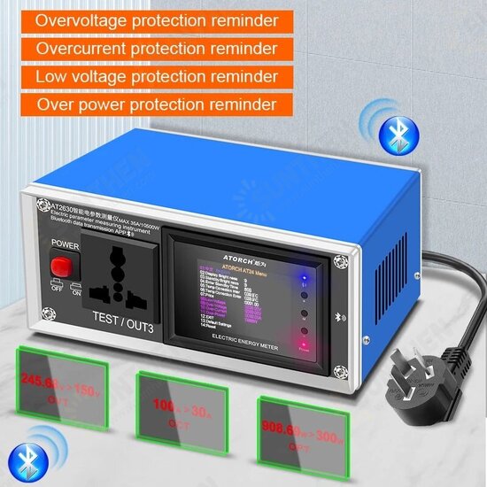AT2630 AC Ammeter Voltmeter Digital Wattmeter Socket Electric USB Tester Voltage Current Multimeter Power Meter Charge Indicator AT2630 AC Ammeter Voltmeter Digital Wattmeter Socket Electric USB Tester Voltage Current Multimeter Power Meter Charge Indicator
