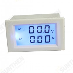 D85-3050 DC 0-200V 10A Digital Voltmeter Ammeter LCD Panel Volt Amp Meter Gauge White D85-3050 DC 0-200V 10A Digital Voltmeter Ammeter LCD Panel Volt Amp Meter Gauge White