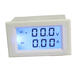 D85-3050 DC 0-200V 10A Digital Voltmeter Ammeter LCD Panel Volt Amp Meter Gauge White