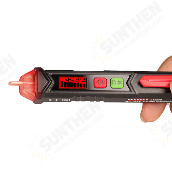 ET8900 Non-contact Voltage Tester Pen Signal Intensity Display Sensitivity Adjustable Auto I