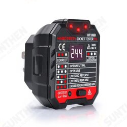 HT106B UK Socket Outlet Tester Circuit Polarity Voltage Detector Wall Plug Break Finder RCD Test UK Plug HT106B UK Socket Outlet Tester Circuit Polarity Voltage Detector Wall Plug Break Finder RCD Test UK Plug