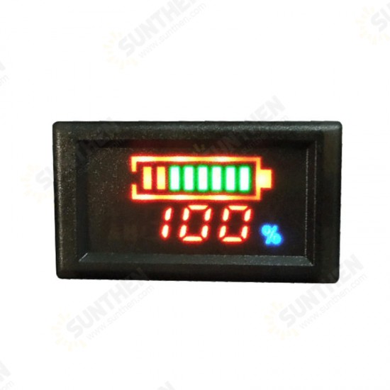 DC6-120V Waterproof Electricity / Voltage / Temperature Three-in-one Table Vehicle Multi-function Meter