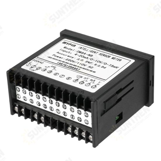 DM8A-NB Digital Sensor Meter Multi-Functional Intelligent Led Display 0-75mV/4-20mA/0-10V Input 2 Relay Alarm Output