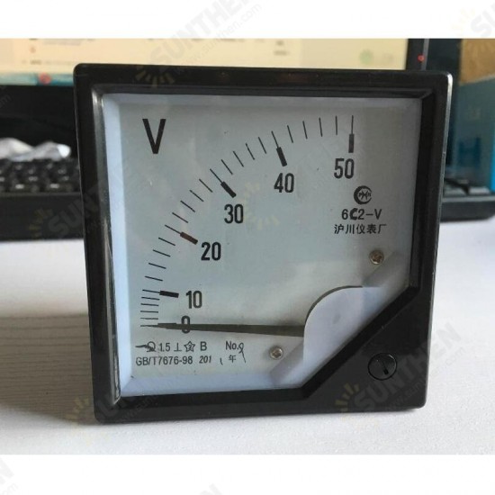 6C2 DC Volt Meter 10V 30V 50V Panel Analog Voltmeter Voltage Meter Electric Meters 80*80mm 6C2 DC Volt Meter 10V 30V 50V Panel Analog Voltmeter Voltage Meter Electric Meters 80*80mm